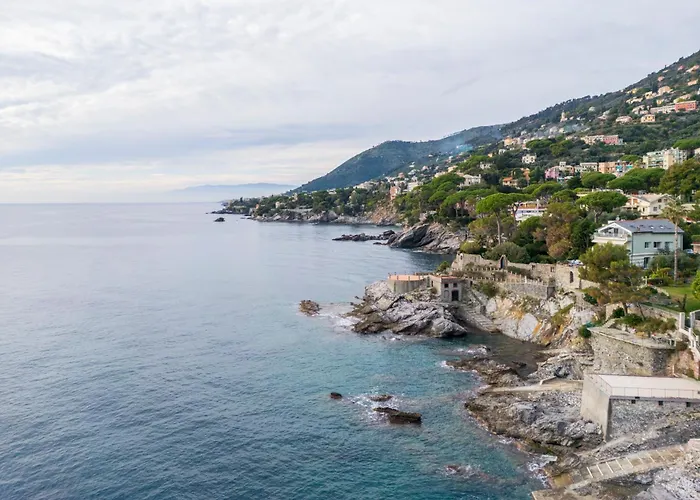 Beatrice House, Bogliasco, Sea Access, Ac Lägenhet
